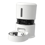 Maxbell 4L Cat Feeder Voice Function Non Slip Cat Feeder Automatic for Kitty Dog Pet white