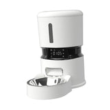 Maxbell 4L Cat Feeder Voice Function Non Slip Cat Feeder Automatic for Kitty Dog Pet white