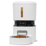 Maxbell 4L Cat Feeder Voice Function Non Slip Cat Feeder Automatic for Kitty Dog Pet white