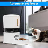 Maxbell 4L Cat Feeder Voice Function Non Slip Cat Feeder Automatic for Kitty Dog Pet white