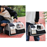 Maxbell Cat Carrier Privacy Protection Handbag Pet Carrier for Hiking Travel Kittens black