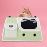 Maxbell Cat Carrier Privacy Protection Handbag Pet Carrier for Hiking Travel Kittens green