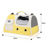 Maxbell Cat Carrier Privacy Protection Handbag Pet Carrier for Hiking Travel Kittens yellow