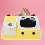 Maxbell Cat Carrier Privacy Protection Handbag Pet Carrier for Hiking Travel Kittens yellow