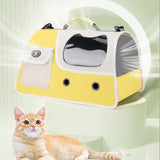 Maxbell Cat Carrier Privacy Protection Handbag Pet Carrier for Hiking Travel Kittens yellow