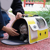 Maxbell Cat Carrier Privacy Protection Handbag Pet Carrier for Hiking Travel Kittens yellow