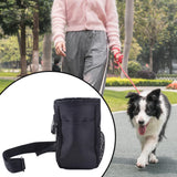 Maxbell Pet Dogs Treat Pouch Drawstring Bag Snack Storage Carrier Holder for Jogging black