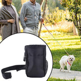 Maxbell Pet Dogs Treat Pouch Drawstring Bag Snack Storage Carrier Holder for Jogging black