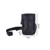 Maxbell Pet Dogs Treat Pouch Drawstring Bag Snack Storage Carrier Holder for Jogging black
