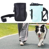 Maxbell Pet Dogs Treat Pouch Drawstring Bag Snack Storage Carrier Holder for Jogging black