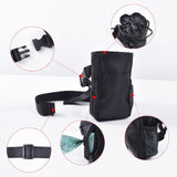 Maxbell Pet Dogs Treat Pouch Drawstring Bag Snack Storage Carrier Holder for Jogging black
