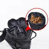Maxbell Pet Dogs Treat Pouch Drawstring Bag Snack Storage Carrier Holder for Jogging black