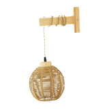 Maxbell Rattan Lampshade Wall Sconces Wall Light Shade for Outdoor Farmhouse Kitchen