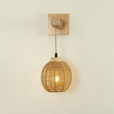 Maxbell Rattan Lampshade Wall Sconces Wall Light Shade for Outdoor Farmhouse Kitchen