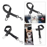 Maxbell Dog Car Safety Belt with Strong Elastic Belt for Small, Medium and Large Dog Black Buckle