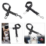 Maxbell Dog Car Safety Belt with Strong Elastic Belt for Small, Medium and Large Dog Black Buckle