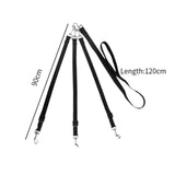 Maxbell 3 in 1 Dog Leash Adjustable Length Triple Dog Leash for Large Medium Dog Pet Black