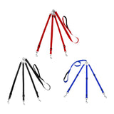 Maxbell 3 in 1 Dog Leash Adjustable Length Triple Dog Leash for Large Medium Dog Pet Black