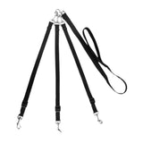Maxbell 3 in 1 Dog Leash Adjustable Length Triple Dog Leash for Large Medium Dog Pet Black