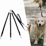 Maxbell 3 in 1 Dog Leash Adjustable Length Triple Dog Leash for Large Medium Dog Pet Black