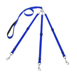 Maxbell 3 in 1 Dog Leash Adjustable Length Triple Dog Leash for Large Medium Dog Pet Blue