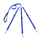 Maxbell 3 in 1 Dog Leash Adjustable Length Triple Dog Leash for Large Medium Dog Pet Blue