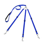 Maxbell 3 in 1 Dog Leash Adjustable Length Triple Dog Leash for Large Medium Dog Pet Blue