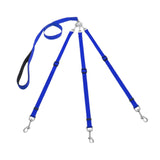 Maxbell 3 in 1 Dog Leash Adjustable Length Triple Dog Leash for Large Medium Dog Pet Blue