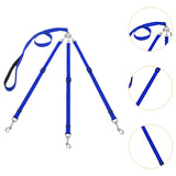 Maxbell 3 in 1 Dog Leash Adjustable Length Triple Dog Leash for Large Medium Dog Pet Blue