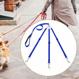 Maxbell 3 in 1 Dog Leash Adjustable Length Triple Dog Leash for Large Medium Dog Pet Blue