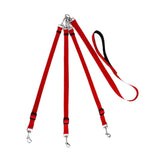 Maxbell 3 in 1 Dog Leash Adjustable Length Triple Dog Leash for Large Medium Dog Pet Red