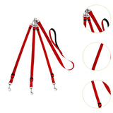 Maxbell 3 in 1 Dog Leash Adjustable Length Triple Dog Leash for Large Medium Dog Pet Red