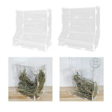 Maxbell Rabbit Rack Hay Acrylic Convenient Feeding Stable Fodder Shelf for Pet Bunny