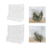 Maxbell Rabbit Rack Hay Acrylic Convenient Feeding Stable Fodder Shelf for Pet Bunny