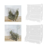 Maxbell Rabbit Rack Hay Acrylic Convenient Feeding Stable Fodder Shelf for Pet Bunny