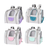 Maxbell Cat Carrier Backpack Breathable Travel Dogs Bag for Walking Camping Traveling purple