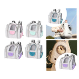 Maxbell Cat Carrier Backpack Breathable Travel Dogs Bag for Walking Camping Traveling purple