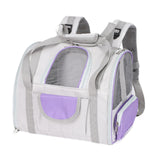 Maxbell Cat Carrier Backpack Breathable Travel Dogs Bag for Walking Camping Traveling purple