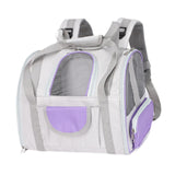 Maxbell Cat Carrier Backpack Breathable Travel Dogs Bag for Walking Camping Traveling purple