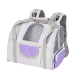 Maxbell Cat Carrier Backpack Breathable Travel Dogs Bag for Walking Camping Traveling purple