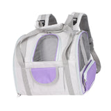 Maxbell Cat Carrier Backpack Breathable Travel Dogs Bag for Walking Camping Traveling purple
