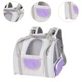 Maxbell Cat Carrier Backpack Breathable Travel Dogs Bag for Walking Camping Traveling purple