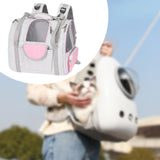 Maxbell Cat Carrier Backpack Breathable Travel Dogs Bag for Walking Camping Traveling pink