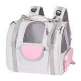 Maxbell Cat Carrier Backpack Breathable Travel Dogs Bag for Walking Camping Traveling pink