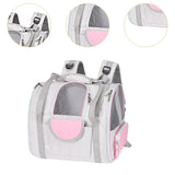 Maxbell Cat Carrier Backpack Breathable Travel Dogs Bag for Walking Camping Traveling pink