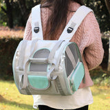 Maxbell Cat Carrier Backpack Breathable Travel Dogs Bag for Walking Camping Traveling blue