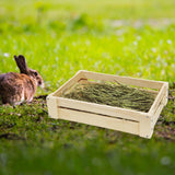 Maxbell Wooden Rabbit Hay Feeder Anti Mess Hay Container Chinchilla Hay Holder Rack