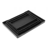 Maxbell Reptile Water Bowl Decorative Reptile Feeder for Frog Bearded Dragon Hamster XL black