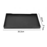 Maxbell Reptile Water Bowl Decorative Reptile Feeder for Frog Bearded Dragon Hamster XL black