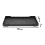 Maxbell Reptile Water Bowl Decorative Reptile Feeder for Frog Bearded Dragon Hamster M black